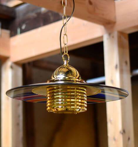 スウェーデン製 BELID スモークガラスｘ真鍮 ペンダントランプ 大傘 43cm Jan Eskil Eskilson 北欧 照明 ヴィンテージ