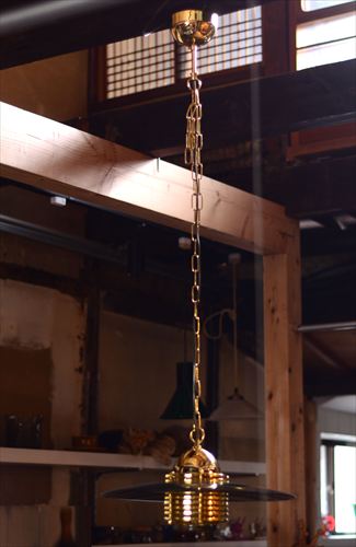 スウェーデン製 BELID スモークガラスｘ真鍮 ペンダントランプ 大傘 43cm Jan Eskil Eskilson 北欧 照明 ヴィンテージ