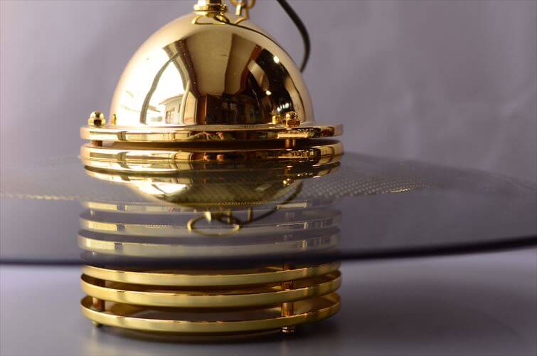 スウェーデン製 BELID スモークガラスｘ真鍮 ペンダントランプ 大傘 43cm Jan Eskil Eskilson 北欧 照明 ヴィンテージ