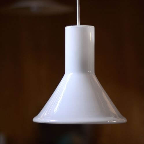 デンマーク製 Holmegaard P&T Pendel ペンダントライト ホワイトガラス 北欧 ランプ 照明 ヴィンテージ ホルムガード アンティーク