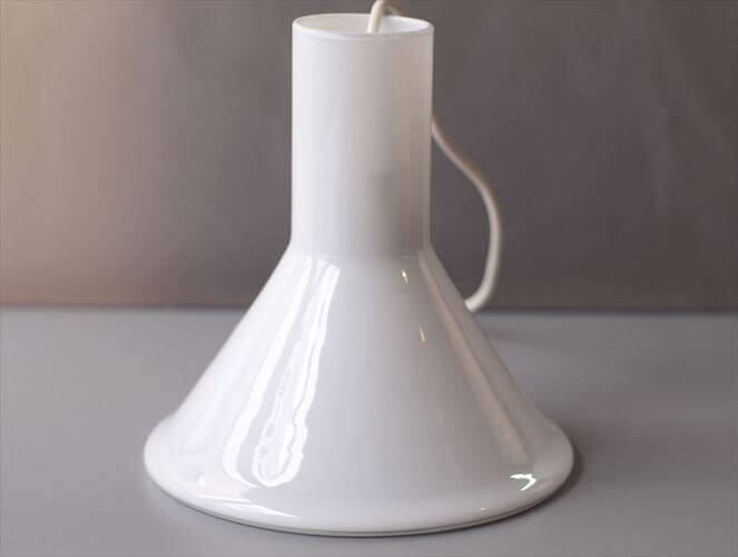 デンマーク製 Holmegaard P&T Pendel ペンダントライト ホワイトガラス 北欧 ランプ 照明 ヴィンテージ ホルムガード アンティーク