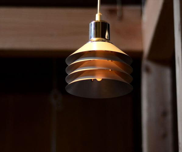 デンマーク製 Design Light SIAM 4レイヤー ペンダントライト パープルピンク 北欧 ヴィンテージ 天井照明 ランプ