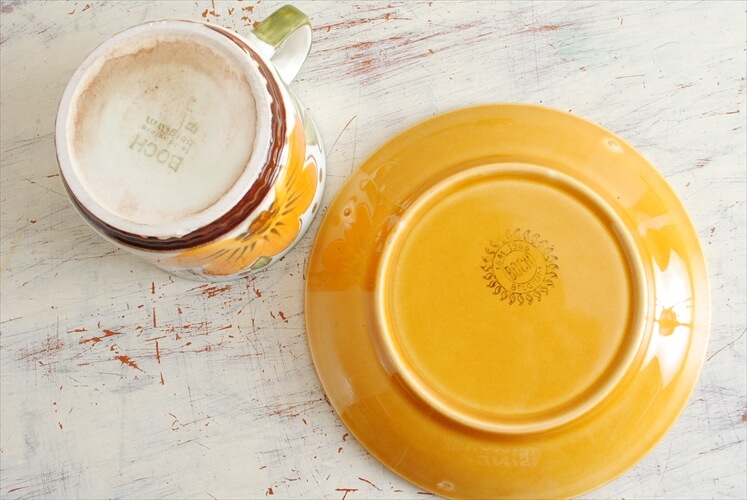 ベルギー製 BOCH ボッホ PARADISO コーヒーカップ&ソーサー パラディソ 磁器 陶器 アンティーク ヴィンテージ 食器