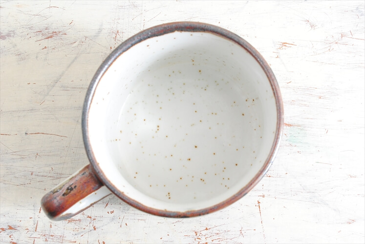 デンマーク買い付け きれいな絵付けの陶器 スープカップ マグカップ 北欧食器 ヴィンテージ アンティーク