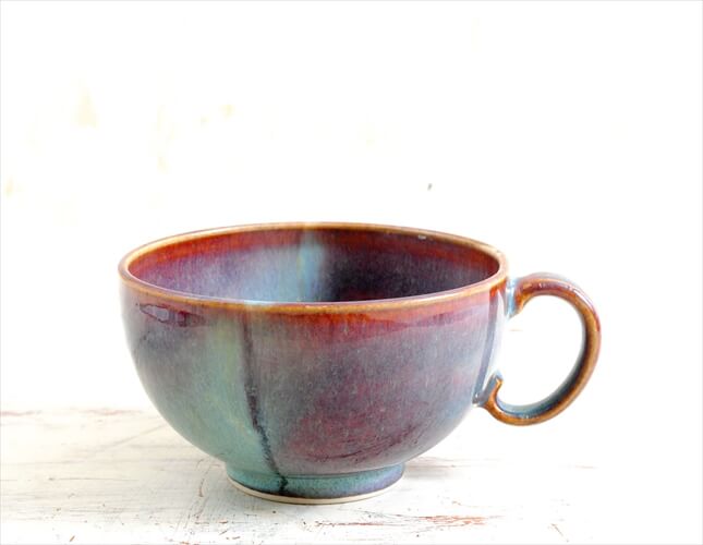 デンマーク買い付け きれいな釉薬の陶器 スープカップ マグカップ 北欧食器 ヴィンテージ アンティーク