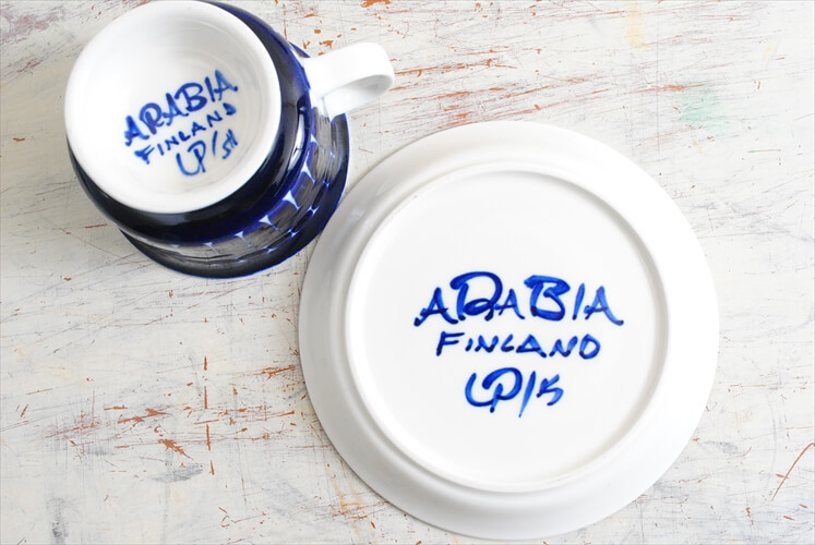 ARABIA アラビア バレンシア コーヒーカップ＆ソーサー Valencia 北欧食器 フィンランド 陶器 北欧 ヴィンテージ アンティーク