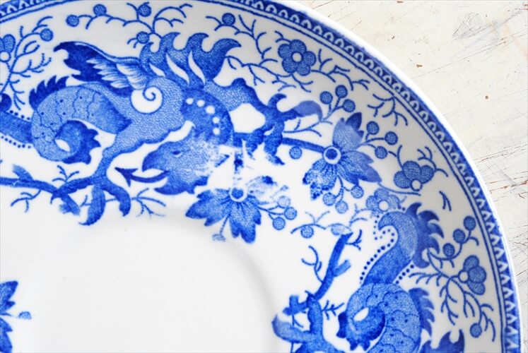 1920-30年代 BOCH ボッホ DRAGON コーヒーカップ&ソーサー ドラゴン 磁器 アンティーク食器