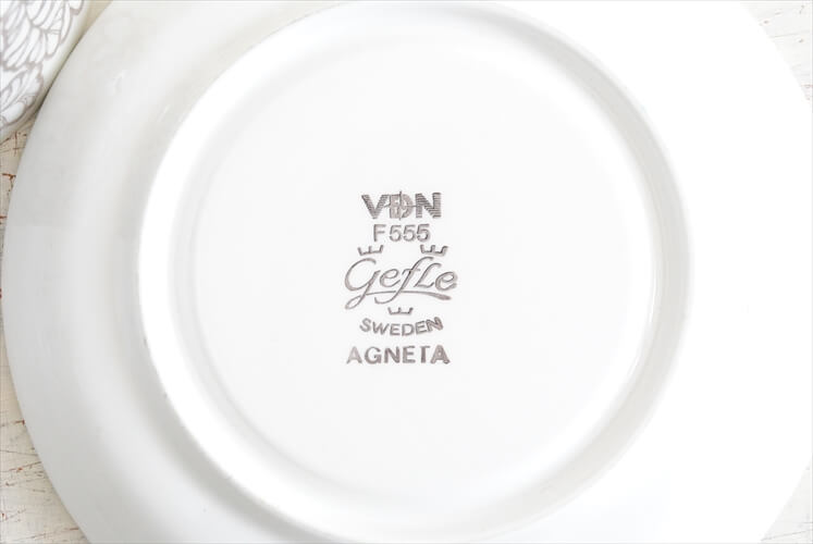 スウェーデン製 Gefle Agneta コーヒーカップ＆ソーサー ゲフレ アグネッタ 北欧食器 磁器 陶器 アンティーク