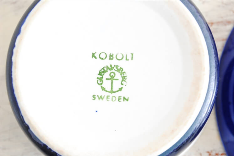 訳あり グスタフスベリ KOBOLT コーヒーカップ＆ソーサー GUSTAVSBERG コバルト スウェーデン 北欧食器 磁器 アンティーク