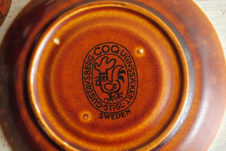 グスタフスベリ COQ 小ぶりなカップ＆ソーサー デミタス GUSTAVSBERG スティグリンドベリ スウェーデン 北欧食器 磁器 アンティーク