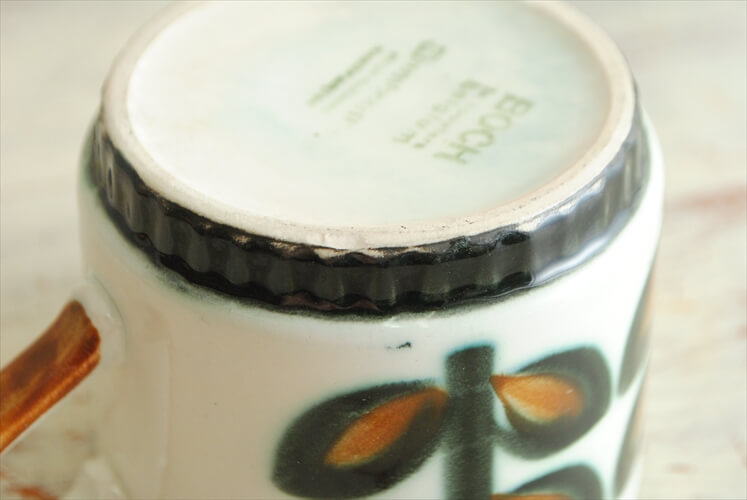 訳あり ベルギー製 BOCH ボッホ Rambouilllet ランブイエ コーヒーカップ&ソーサー 磁器 陶器 アンティーク 食器 ヨーロッパ