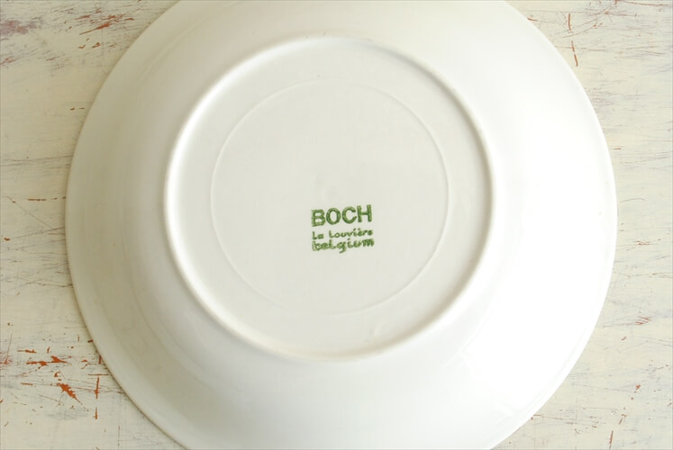 ベルギー製 BOCH ボッホ PARADISO 20cm スーププレート 深皿 ディーププレート ヴィンテージ 食器 アンティーク