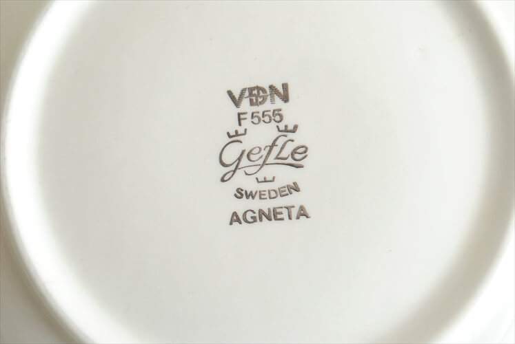 スウェーデン製 Gefle Agneta 19cm スープ皿 ゲフレ アグネッタ 深皿 ディーププレート ボウル 北欧食器 磁器 アンティーク