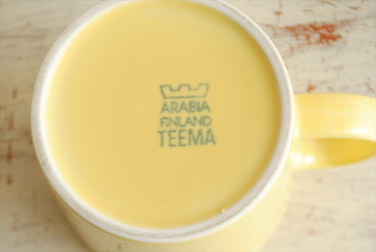 ARABIA アラビア Teema マグカップ イエロー ティーマ 北欧食器 フィンランド 北欧 ヴィンテージ アンティーク