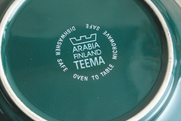 ARABIA アラビア Teema 14cm プレート グリーン ティーマ お皿 電子レンジ 食洗機対応 北欧 フィンランド アンティーク
