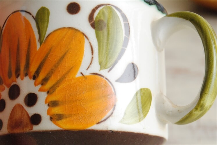 訳あり ベルギー製 BOCH ボッホ PARADISO コーヒーカップ&ソーサー パラディソ 磁器 陶器 アンティーク ヴィンテージ 食器