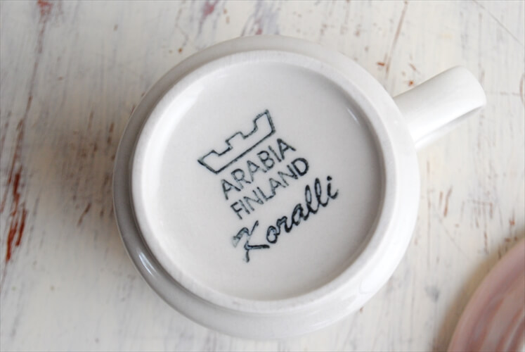 ARABIA アラビア Koralli カップ&ソーサー コーラリ 北欧食器 フィンランド 北欧 ヴィンテージ アンティーク_221007