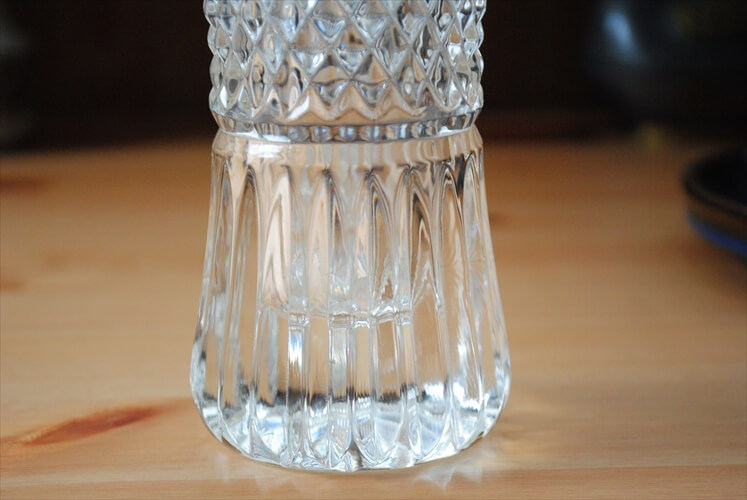 西ドイツ製 BEYER クリスタルグラス 花瓶 ガラス フラワーベース 花器 一輪挿し ヴィンテージ アンティーク