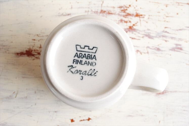 ARABIA Koralli Dハンドル マグカップ モーニングカップ アラビア コラーリ コーラリ フィンランド 北欧 アンティーク ヴィンテージ_231011