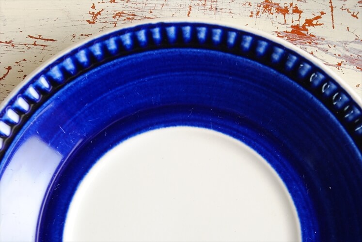 希少 ベルギー製 BOCH ボッホ Argenteuil ブルー カップ＆ソーサー アルジャントゥイユ 磁器 陶器 アンティーク ヴィンテージ_231205