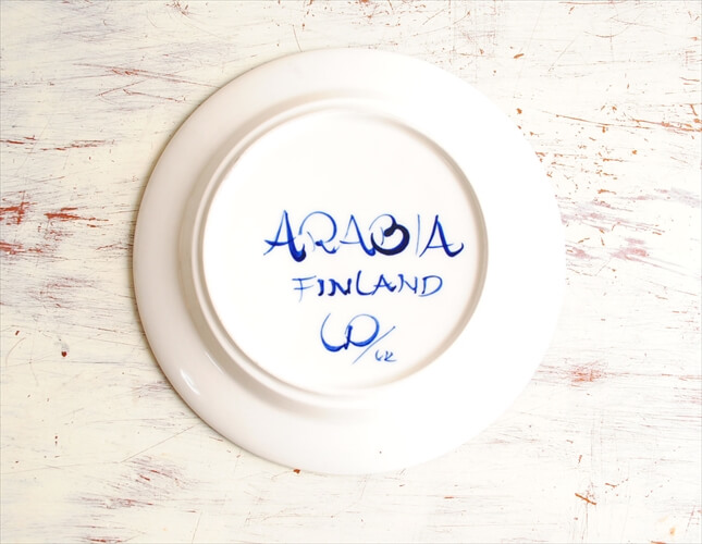 ARABIA アラビア バレンシア 17cm プレート お皿 Valencia 北欧食器 フィンランド 陶器 北欧 ヴィンテージ アンティーク_240123