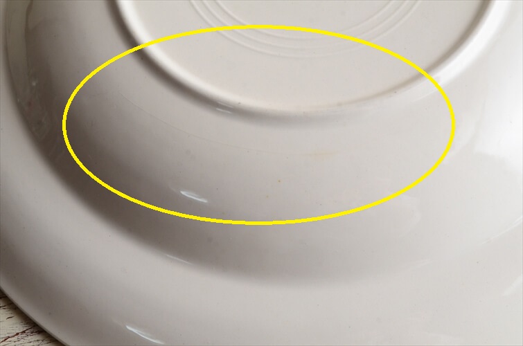 訳あり ベルギー製 BOCH 22.5cm 水玉のプレート ボッホ 皿 パスタ皿 ディーププレート ヴィンテージ 食器 アンティーク_240215
