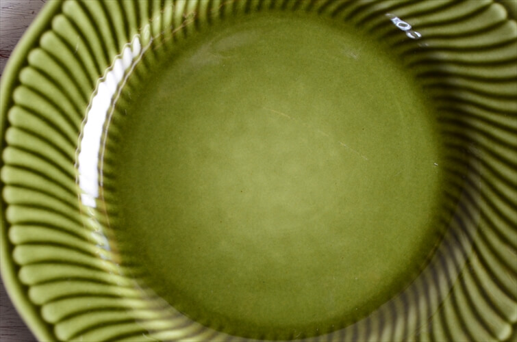 ベルギー製 BOCH ボッホ Trianon Olive Green 19cm プレート お皿 トリアノン 磁器 アンティーク ヴィンテージ_240220