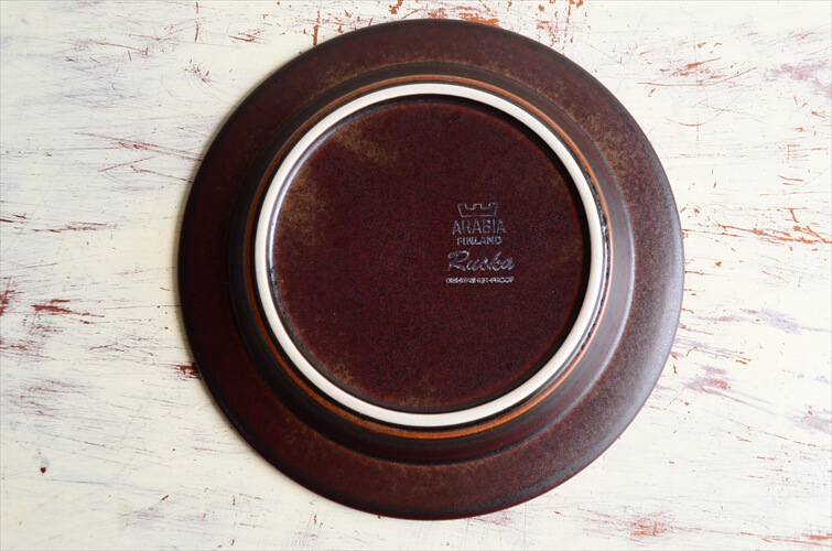 スタンプあり ARABIA アラビア ルスカ 17cm プレート お皿 Ruska 北欧食器 フィンランド 陶器 北欧 ヴィンテージ アンティーク_240302