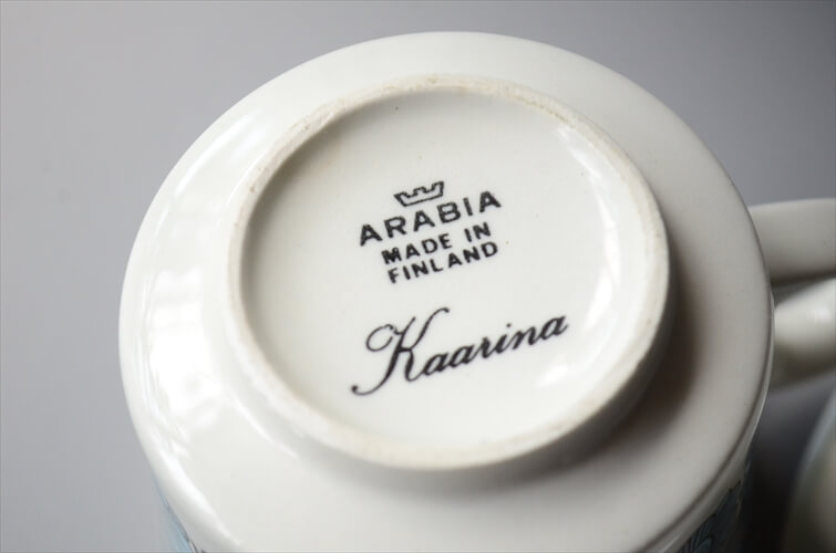 ARABIA アラビア Kaarina カップ＆ソーサー カーリナ 北欧食器 フィンランド 北欧 ヴィンテージ アンティーク_240605