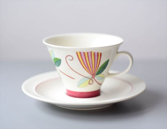 美品 ARABIA アラビア Harlekin Karneval カップ&ソーサー ハレキン カーニバル 北欧食器 フィンランド ヴィンテージ アンティーク_250428