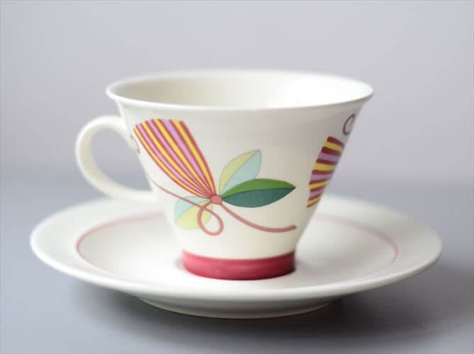 美品 ARABIA アラビア Harlekin Karneval カップ&ソーサー ハレキン カーニバル 北欧食器 フィンランド ヴィンテージ アンティーク_250428