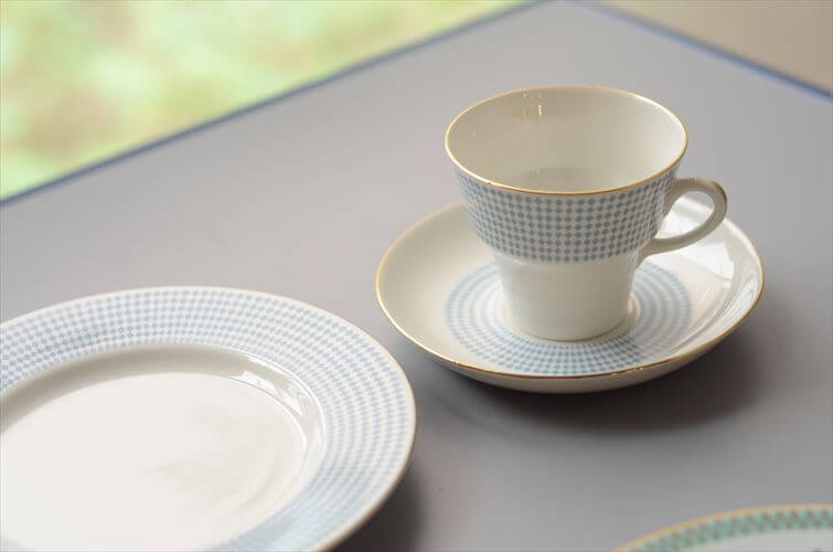 ARABIA アラビア Rio カップ&ソーサー blue リオ 北欧食器 フィンランド Raija Uosikkinen 陶器 北欧 ヴィンテージ アンティーク_261006