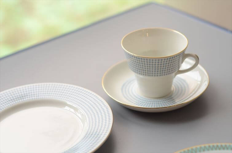 ARABIA アラビア Rio カップ&ソーサー blue リオ 北欧食器 フィンランド Raija Uosikkinen 陶器 北欧 ヴィンテージ アンティーク_261006