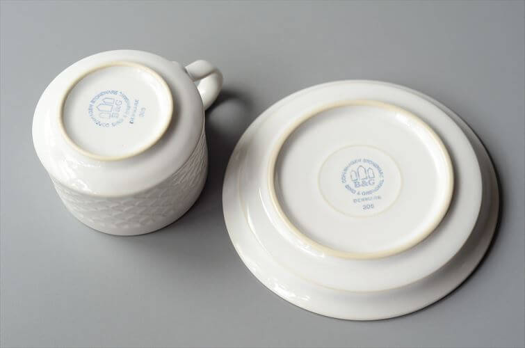 希少! デンマーク製 クイストゴー コーディアル ホワイト コーヒーカップ&ソーサー cordial B&G J.H.Quistgaard 北欧 ヴィンテージ アンティーク_250512