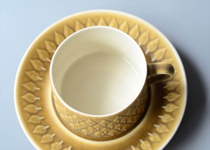 デンマーク製 クイストゴー レリーフ カップ&ソーサー relief クロニーデン KRONJDEN J.H.Quistgaard 北欧ヴィンテージ アンティーク_250515