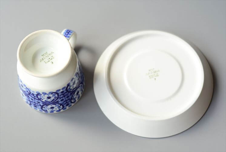 ARABIA アラビア ALI デミタスカップ&ソーサー アリ コーヒー 北欧食器 フィンランド 陶器 ヴィンテージ アンティーク_250522