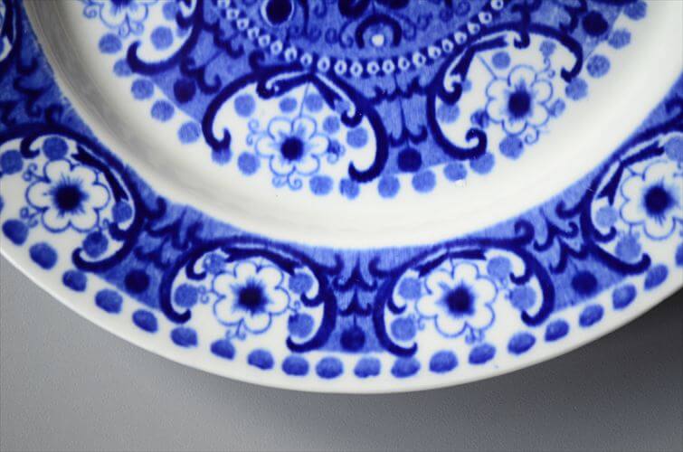 ARABIA アラビア ALI 17.5cm プレート アリ ブルー お皿 北欧食器 フィンランド 陶器 ヴィンテージ アンティーク_250522