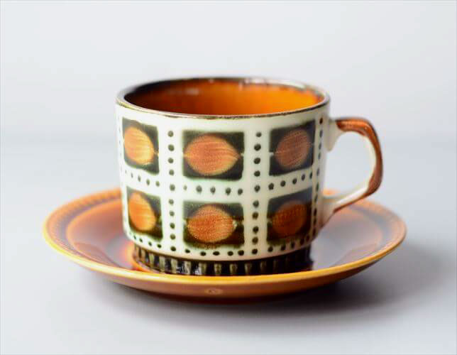 1960年代頃 ベルギー製 BOCH ボッホ Bernadette カップ&ソーサー ベルナデッタ 磁器 陶器 アンティーク 食器 ヨーロッパ ヴィンテージ_250527