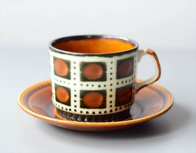 1960年代頃 ベルギー製 BOCH ボッホ Bernadette カップ&ソーサー ベルナデッタ 磁器 陶器 アンティーク 食器 ヨーロッパ ヴィンテージ_250527