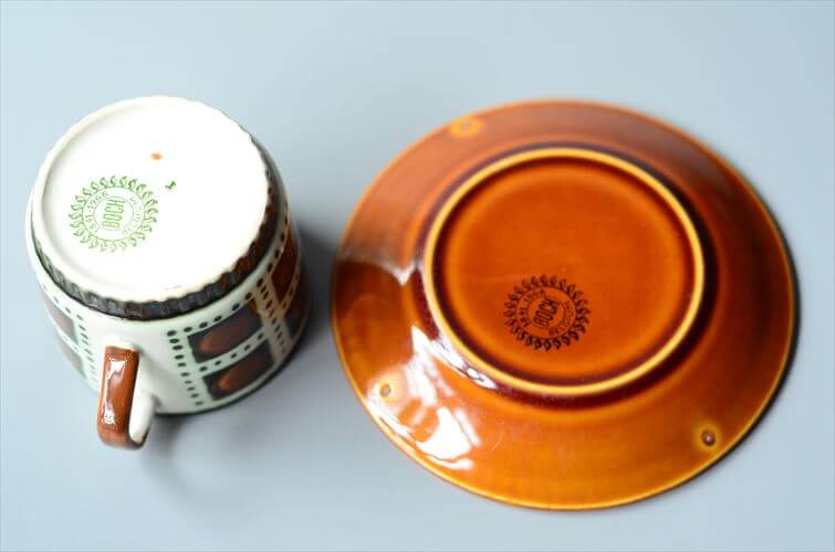 1960年代頃 ベルギー製 BOCH ボッホ Bernadette カップ&ソーサー ベルナデッタ 磁器 陶器 アンティーク 食器 ヨーロッパ ヴィンテージ_250527
