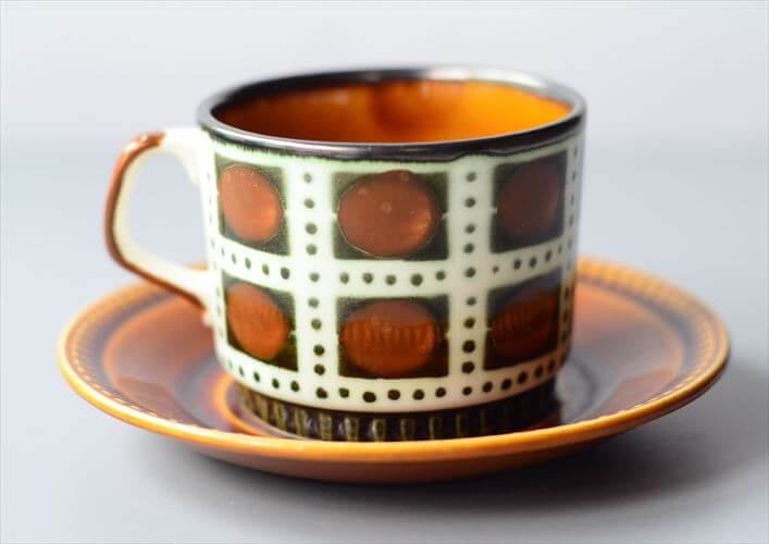 1960年代頃 ベルギー製 BOCH ボッホ Bernadette カップ&ソーサー ベルナデッタ 磁器 陶器 アンティーク 食器 ヨーロッパ ヴィンテージ_250527
