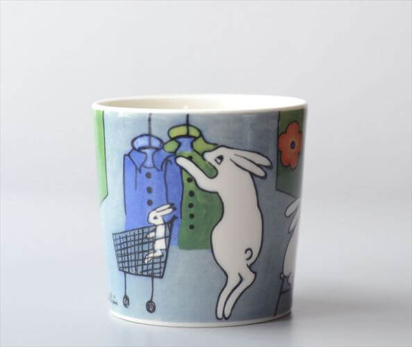 ARABIA Helja Liukko-Sundstrom Shopping Bunnies マグカップ アラビア ヘルヤ ショッピングウサギ フィンランド 北欧