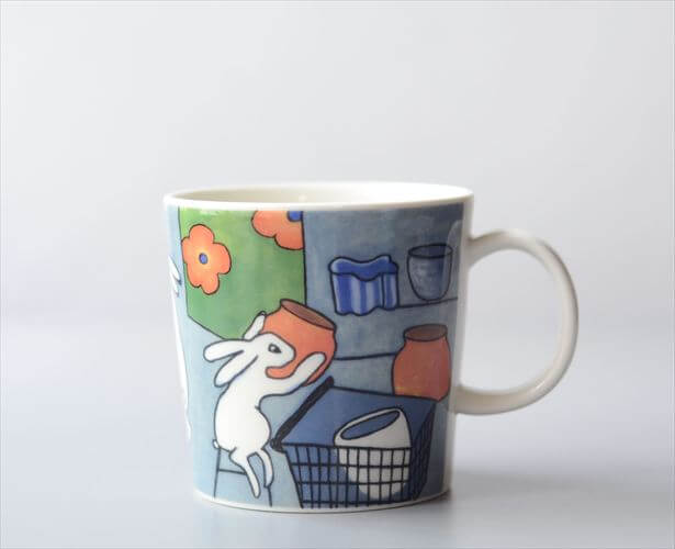 ARABIA Helja Liukko-Sundstrom Shopping Bunnies マグカップ アラビア ヘルヤ ショッピングウサギ フィンランド 北欧