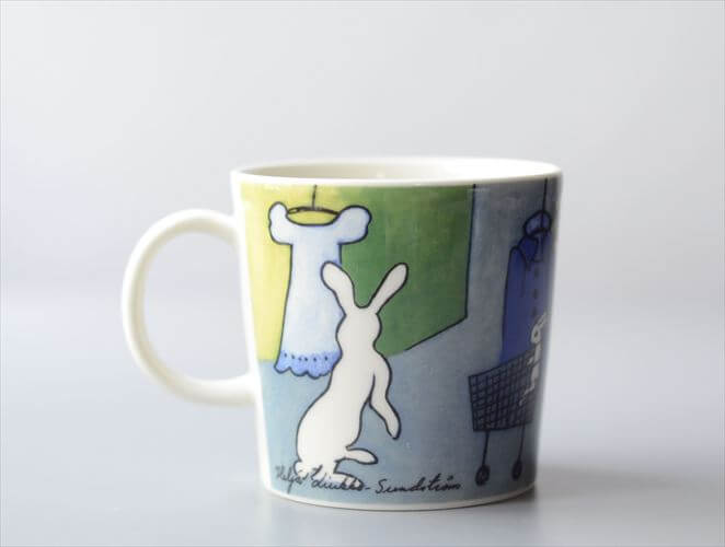 ARABIA Helja Liukko-Sundstrom Shopping Bunnies マグカップ アラビア ヘルヤ ショッピングウサギ フィンランド 北欧