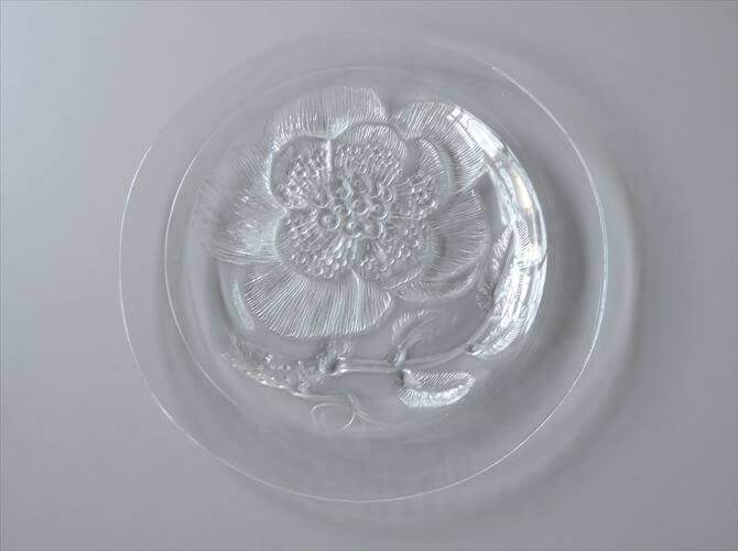 フィンランド製 Nuutajarvi ARABIA Pioni 26cm ガラスプレート ヌータヤルヴィ アラビア ピオニ Oiva Toikka オイヴァトイッカ ヴィンテージ_250613