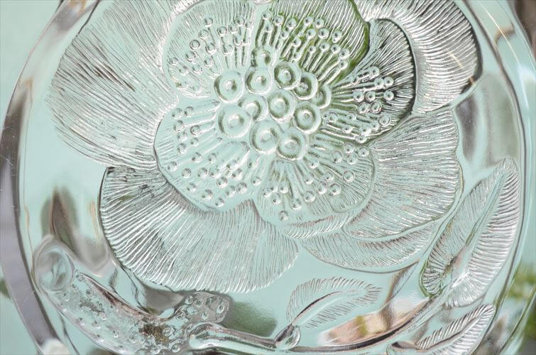 フィンランド製 Nuutajarvi ARABIA Pioni 26cm ガラスプレート ヌータヤルヴィ アラビア ピオニ Oiva Toikka オイヴァトイッカ ヴィンテージ_250613