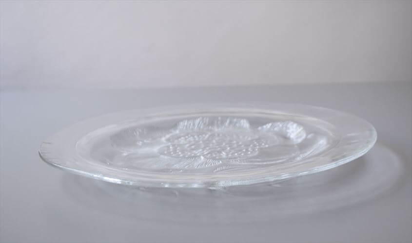 フィンランド製 Nuutajarvi ARABIA Pioni 26cm ガラスプレート ヌータヤルヴィ アラビア ピオニ Oiva Toikka オイヴァトイッカ ヴィンテージ_250613