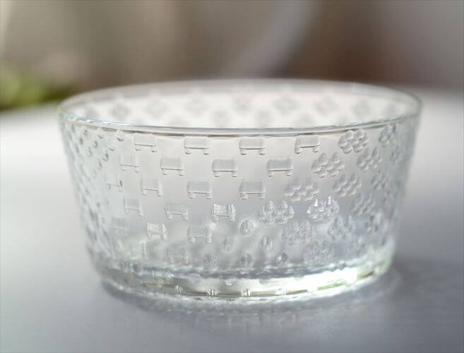 フィンランド製 Nuutajarvi Tundra ガラスボウル φ10cm ヌータヤルヴィ ツンドラ 北欧 食器 Oiva Toikka オイヴァトイッカ ヴィンテージ