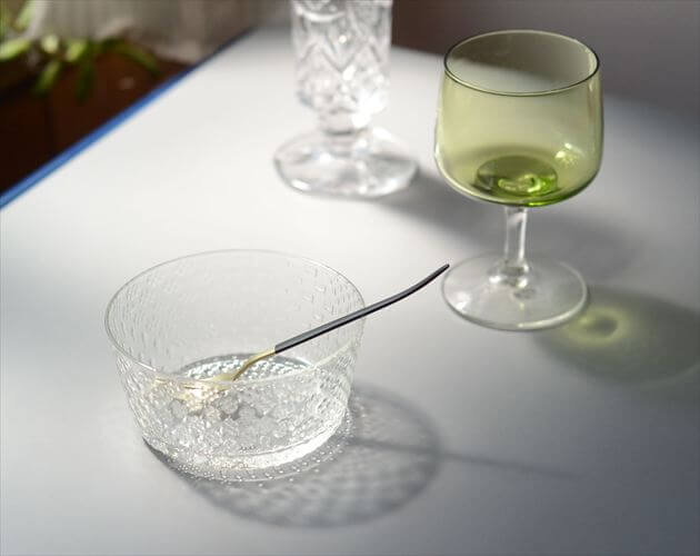 フィンランド製 Nuutajarvi Tundra ガラスボウル φ10cm ヌータヤルヴィ ツンドラ 北欧 食器 Oiva Toikka オイヴァトイッカ ヴィンテージ