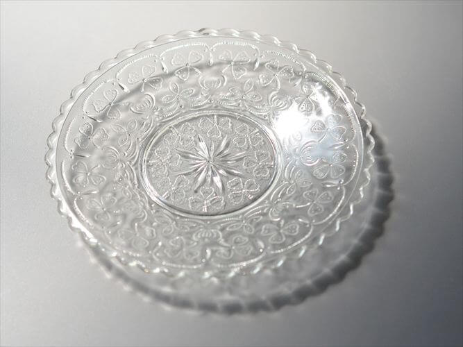 フィンランド製 Nuutajarvi Apila ガラスプレート φ16cm ヌータヤルヴィ アピラ 小皿 北欧 Oiva Toikka オイヴァトイッカ ヴィンテージ